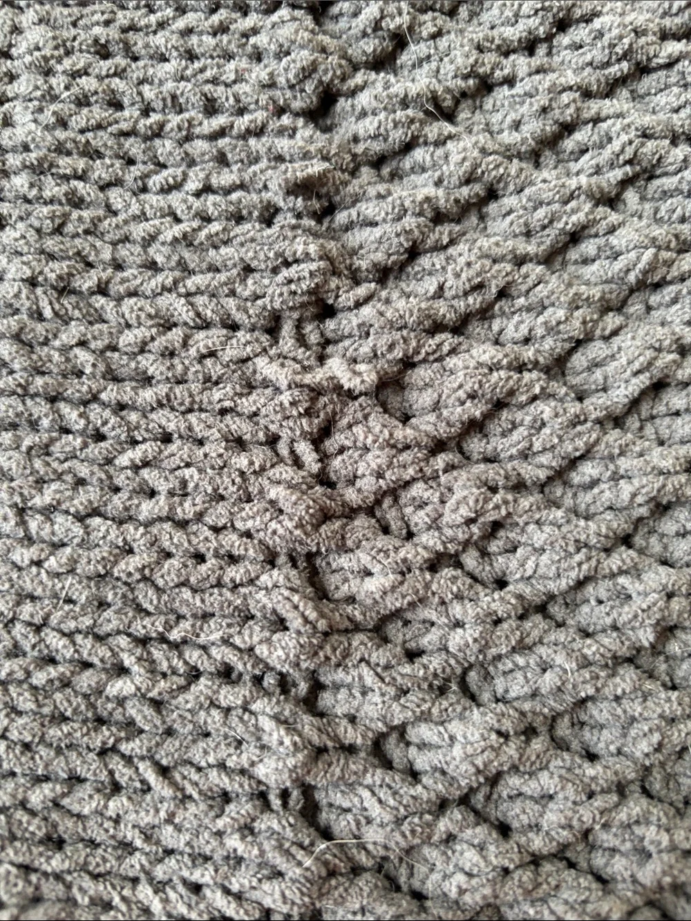 Pottery Barn Gray Textured Knit Throw Blanket 54x59